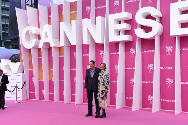 Cannes International Series Festival, Prinzessin Delphine von Belgien auf dem roten Teppich Princesse de Belgique PrÃ