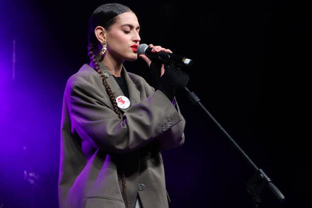 Gaia durante il Concerto benefico Tocca a noi, Musica per la pace per raccogliere fondi a sostegno dell attivita di Save the children in Ucraina in piazza Maggiore - Bologna, 5 Aprile 2022 - foto Michele Nucci  Copyright: xMichelexNuccix xipa-agency.netx xx