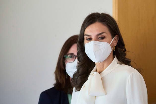 07-04-2022 Millan Queen Letizia attend the announcement of the winner of the Princess of Girona foundation award 2022 in the category social at the Riojaforum in San Millan. No Spain Â  Copyright: xPPEx