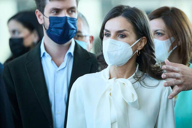 07-04-2022 Millan Queen Letizia attend the announcement of the winner of the Princess of Girona foundation award 2022 in the category social at the Riojaforum in San Millan. No Spain Â  Copyright: xPPEx