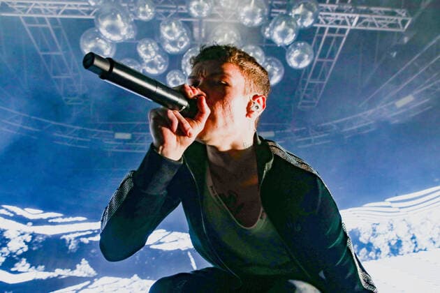 Italian singer and Sanremo 2022 winner Blanco in concert at Fabrique in Milan, Italy, on April 6 2022