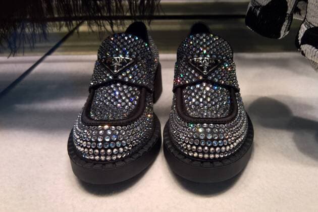 Prada Milano, Schuhe, Designer - Shoes mit Strass *** Prada Milano, shoes, designer shoes with rhinestones