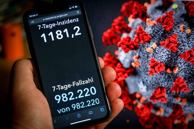 Coronavirus in Deutschland - Covid-19-Dashboard des Robert Koch-Institut 08.04.2022: Robert Koch-Institut: 7-Tage-Inzidenz 1181,2. 7-Tage-Fallzahl 982.220 COVID-19-Fälle 22.441.051 Zugang um 175.263 gegenüber dem Vortag. COVID-19-Todesfälle 131.370 Zugang um 334 gegenüber dem Vortag.