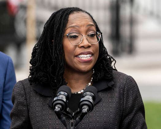 April 8, 2022, Washington, DC, United States: April 8, 2022 - Washington, DC, United States: Judge KETANJI BROWN JACKSON speaking at an event to mark the confirmation of Judge KETANJI BROWN JACKSON to the Supreme Court. Washington United States - ZUMAb161 20220408_zap_b161_022 Copyright: xMichaelxBrochsteinx
