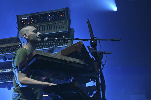 Boosta dei Subsonica durante il Concerto Microchip Temporale Tour 2022, 8 Aprile 2022, Atlantico, Roma, Italia.