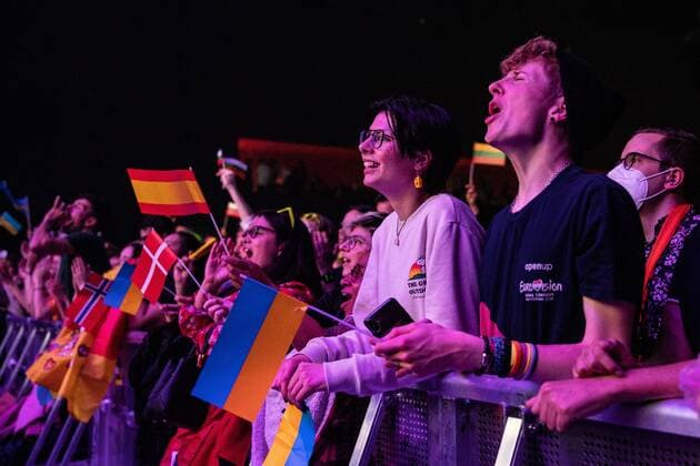 2022-04-09 20:12:07 AMSTERDAM - Audience during Eurovision in Concert in AFAS Live. Several artists will perform during this concert who will participate in the festival in May. ANP PAUL BERGEN netherlands out - belgium out