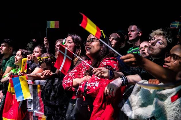2022-04-09 20:26:55 AMSTERDAM - Audience during Eurovision in Concert in AFAS Live. Several artists will perform during this concert who will participate in the festival in May. ANP PAUL BERGEN netherlands out - belgium out