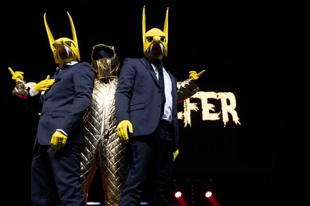2022-04-09 22:02:59 AMSTERDAM - The trio Subwoolfer will perform on behalf of Norway with the song Give That Wolf A Banana during Eurovision in Concert in AFAS Live. Several artists will perform during this concert who will participate in the festival in May. ANP PAUL BERGEN netherlands out - belgium out