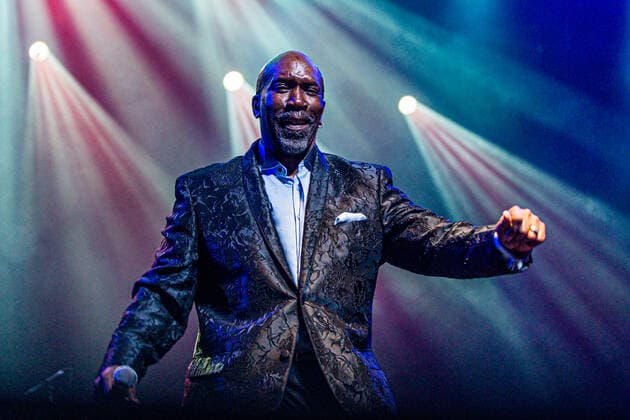 SÃO PAULO, SP - 10.04.2022: SHOW THE MANHATTANS - The Manhattans group, an American soul icon of the 90s, performs in São Paulo. Today a trio led by Gerald Alston, the only member of the band& 39;s heyday lineup, David Tyson and Troy May, the group was formed in 1962 and entered the charts in 1976 with the track Kiss and Say Goodbye. The presentation took place on the night of Sunday, April 10, at Espaço das Américas, west of the city of São Paulo. x2190999x  VanxCampos