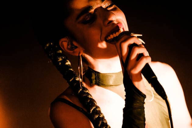 Marina Sena live in Copenhagen, Denmark Copenhagen, Denmark. 12th, April 2022. The Brazilian pop singer Marina Sena performs a live concert at Valby Kulturhus in Copenhagen. Copenhagen Denmark  Copyright: xGonzalesxPhoto MalthexIvarssonx