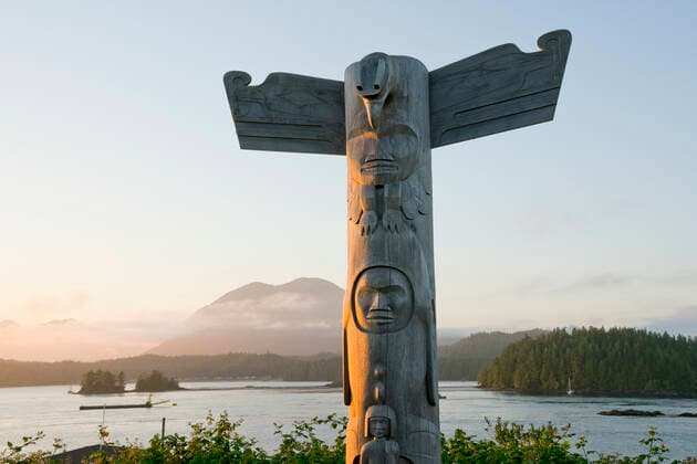 Totem Pole at Anchor Park, Tofino, Saanich, British Columbia, Canada, North America Copyright: MilesxErtman 1132-427