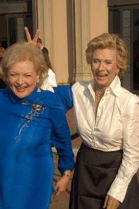Betty White and Cloris Leachman at the 2003 Emmy Creative Arts Awards, Shrine Ausitorium, Los Angeles, CA 09-13-03 , 10708140.jpg, star, famous, celebrity, person, talent, entertainment, popular, event, people, fame,