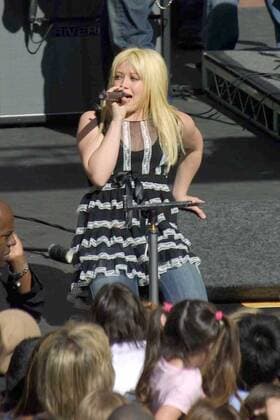 Hilary Duff at the live taping of On Air With Ryan Seacrest at the Hollywood & Highland Complex, Hollywood, CA. 02-06-04 , 10969234.jpg, entertainment, celebrity, popular, person, people, event, fame, famous, talent, star,