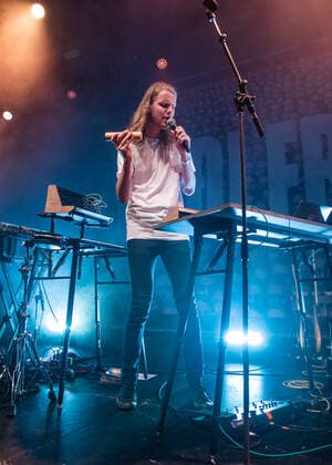 Dadi Freyr live in Copenhagen, Denmark Copenhagen, Denmark. 19th, April 2022. The Icelandic singer, songwriter and musician Dadi Freyr performs a live concert at Amager Bio in Copenhagen. Copenhagen Denmark  Copyright: xGonzalesxPhoto NikolajxBransholmx