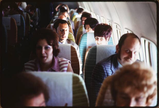 Flugreise GER, 20220404, aufnahme ca. 1974, Flugreise *** Flight GER, 20220404, photo ca 1974, flight