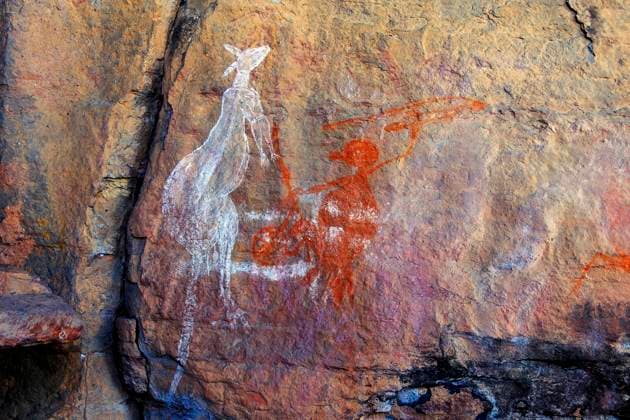 Felszeichnungen von Aborigines, 20000 Jahre alt im Nourlangiegebiet, Australien, Northern Territory, Kakadu Nationalpark 20000 year old rock paintings of Aborigines in the Nourlangie area, Australia, Northern Territory, Kakadu Nationalpark BLWS665879 *** Rock paintings of Aborigines, 20000 years old in the Nourlangie area, Australia, Northern Territory, Kakadu National Park 20000 year old rock paintings of Aborigines in the Nourlangie area, Australia, Northern Territory, Kakadu National Park BLWS665879 Copyright: xblickwinkel McPHOTO I.xSchulzx