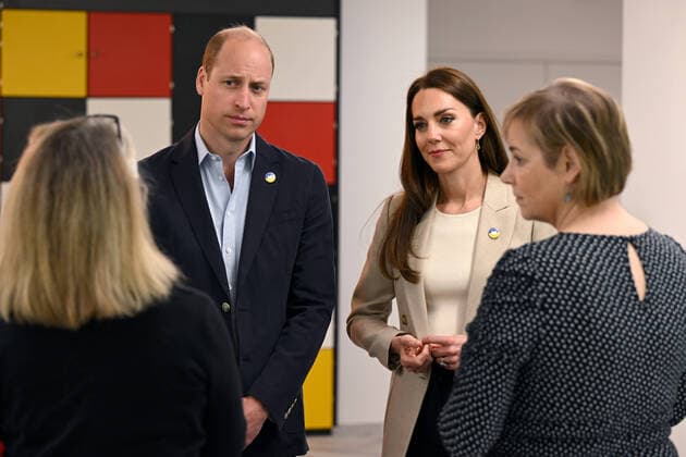 Entertainment Themen der Woche KW16 Entertainment Bilder des Tages . 21 04 2022. London, United Kingdom. Prince William & Kate Middleton, the Duke and Duchess of Cambridge, during a visit at the Disasters Emergency Committee headquarters in London, to learn about the ongoing support for people affected by the conflict in Ukraine  xi-Imagesx xPoolx IIM-23338-0011