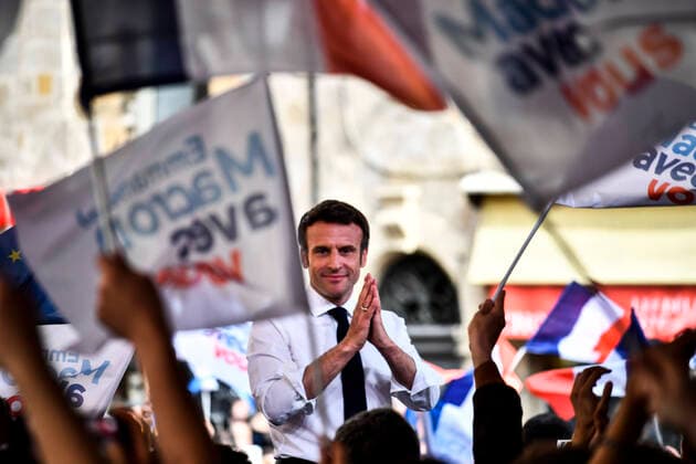 News Themen der Woche KW16 News Bilder des Tages Frankreich, Emmanuel Macron Wahlkampfveranstaltung in Figeac Dernier meteting de Emmanuel Macron a Figeac dans le Lot. NEWS : Meeting de Emmanuel Macron a Figeac dans le Lot - Figeac - Le 22 04:2022 ThierryBreton Panoramic 