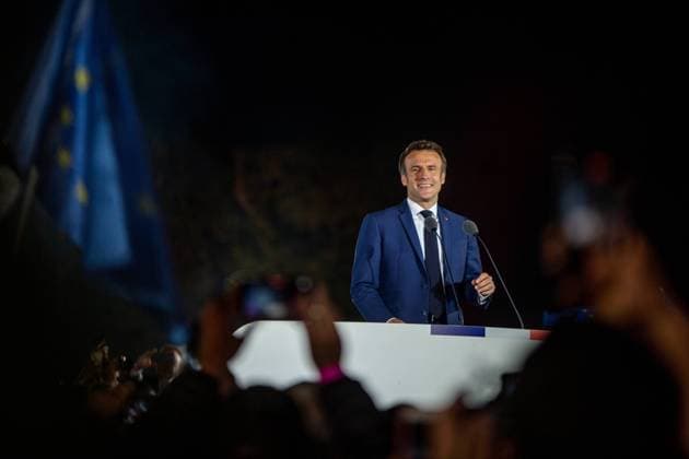 Emmanuel Macron s speech at the Champ de Mars for his reelection as president of the French Republic. April 24, 2020. Paris, France.  MichaelxBunelx xLexPictorium LePictorium_0262568