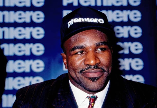 Evander Holyfield, amerikanischer Profiboxer, bei einer Pressekonferenz des Bezahlsenders Premiere in Hamburg, Deutschland 1998. Copyright: HartwigxValdmanis Nur redaktionelle Nutzung. Editorial usage only. UnitedArchivesVAL_720000126