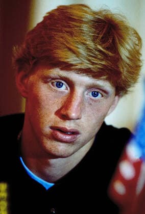 Boris Becker, deutscher Tennisspieler, Deutschland um 1985 Copyright: HartwigxValdmanis Nur redaktionelle Nutzung. Editorial usage only. UnitedArchivesVAL_720000384
