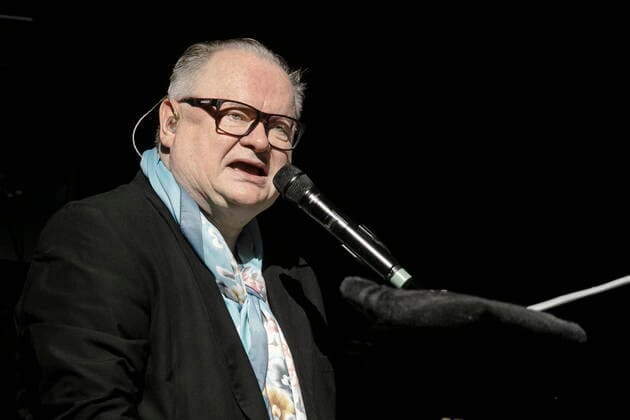 Der deutsche Rockpoet, Rocksänger, Schriftsteller, Liedermacher und Musicaltexter Heinz Rudolf Kunze (vollständiger Name: Heinz Rudolf Erich Arthur Kunze (geb. 30. November 1956) während eines Auftrittes im Rahmen seiner Der Wahrheit die Ehre Tour im Alten Schlachthof Dresden.