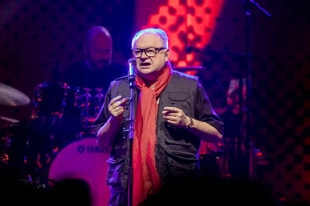 Der deutsche Rockpoet, Rocksänger, Schriftsteller, Liedermacher und Musicaltexter Heinz Rudolf Kunze (vollständiger Name: Heinz Rudolf Erich Arthur Kunze (geb. 30. November 1956) während eines Auftrittes im Rahmen seiner Der Wahrheit die Ehre Tour im Alten Schlachthof Dresden.