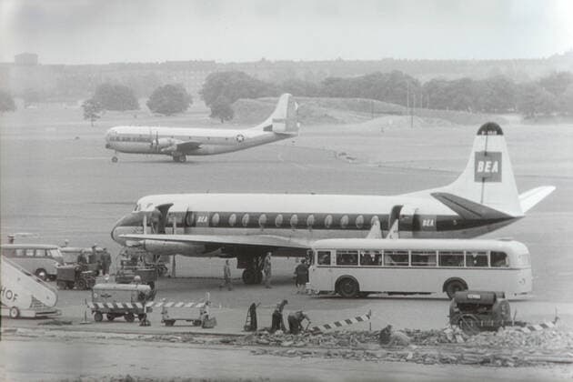 Flughafen Tempelhof GER, 20220422, Berlin,ca. 1966, Flughafen Tempelhof *** Tempelhof Airport GER, 20220422, Berlin,ca 1966, Tempelhof Airport