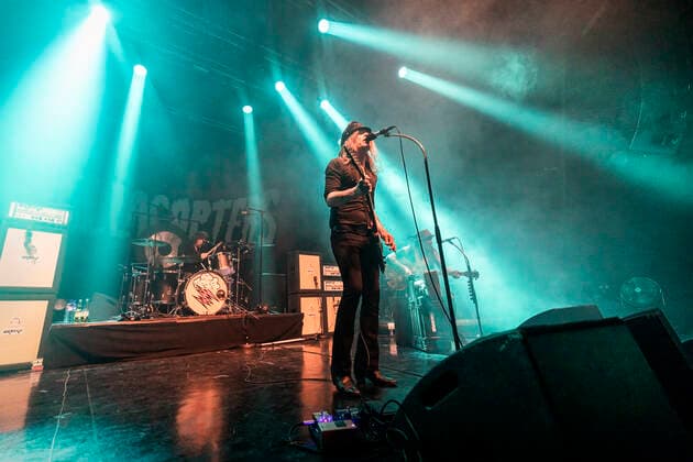 The Hellacopters live in Oslo, Norway Oslo, Norway. 27th, April 2022. The Swedish hard rock band The Hellacopters performs a live concert at Sentrum Scene in oslo. Here vocalist and guitarist Nicke Andersson is seen live on stage. Oslo Norway Rockefeller  Copyright: xGonzalesxPhoto TerjexDokkenx
