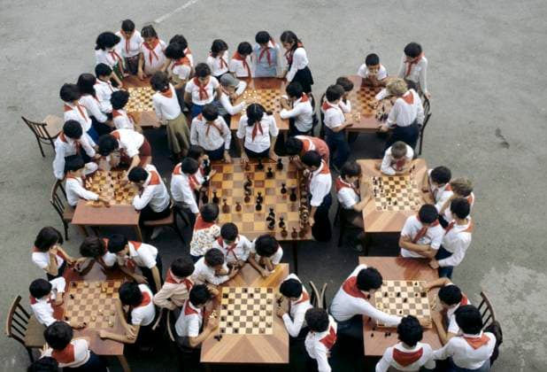 Chess tournament in Armenian Artek pioneer camp 433084 01.01.1983 The Armenian Artek pioneer camp not far from Kirovakan (Vanadzor). A chess tournament. Vladimir Fedorenko Sputnik Armenia  Copyright: xVladimirxFedorenkox