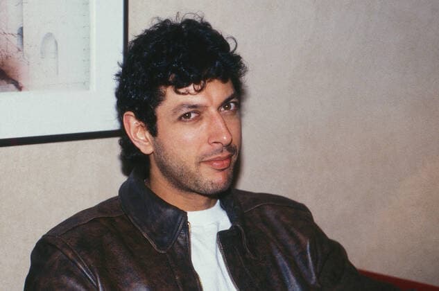 Jeff Goldblum, amerikanischer Schauspieler, beim Launch vom Spielfilm Kopfüber in die Nacht , Deutschland um 1985. Copyright: HartwigxValdmanis Nur redaktionelle Nutzng. Editorial usage only. UnitedArchivesVAL_720000605