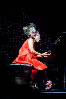 Japanese jazz pianist Hiromi Uehara performed together with a string quartet at the Bobycentrum in Brno, Czech Republic, on April 28, 2022. (CTKxPhoto PatrikxUhlir) CTKPhotoP2022042809171  put 14