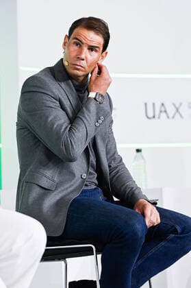 Entertainment Themen der Woche KW17 Entertainment Bilder des Tages April 28, 2022, Madrid, Spain: Rafael Nadal attends during the presentation of the UAX Rafa Nadal Sports University in the Campus of the Universidad Alfonso X el Sabio in Madrid. Madrid Spain - ZUMAs197 20220428_zaa_s197_044 Copyright: xAtilanoxGarciax