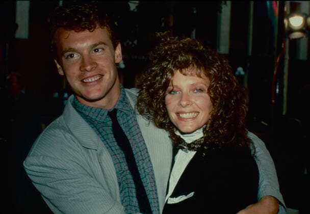 Kate Capshaw and Tate Donovan Los Angeles.CA.USA. LIBRARY. Kate Capshaw and Tate Donovan (right) at an event. June 1986. LMK30-220422PBOR-001. 