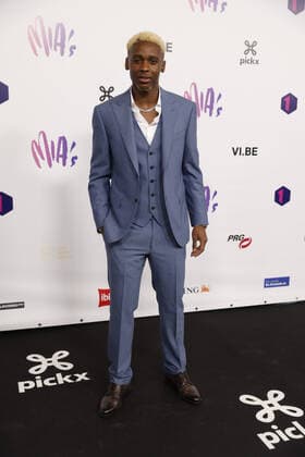 Musician Jeremie Makiese pictured on the red carpet at the arrival for the 14th edition of the MIA s (Music Industry Award) award show, in Brussels, Saturday 30 April 2022. The MIA awards are handed out by the VRT and VI.BE.  JAMESxARTHURxGEKIERE 34342007