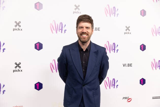 Bart Cannaerts pictured on the red carpet at the arrival for the 14th edition of the MIA s (Music Industry Award) award show, in Brussels, Saturday 30 April 2022. The MIA awards are handed out by the VRT and VI.BE.  JAMESxARTHURxGEKIERE 34345778