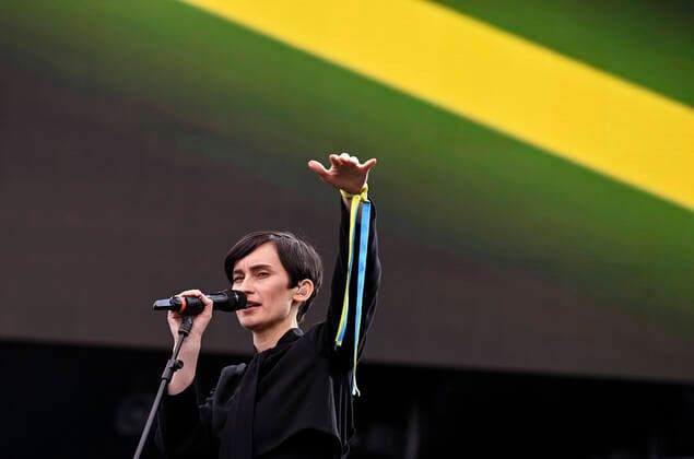 May 1, 2022, Rome, Italy: Ukrainian band Go_A performs on stage during the traditional May Day concert at San Giovanni Square in Rome, Italy, 01 May 2022. ANSA RICCARDO ANTIMIANI Rome Italy  - ZUMAa110 20220501_zaf_a110_026 Copyright: xRiccardoxAntimianix