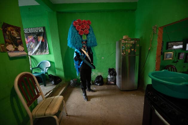 May 1, 2022: Portrait of a bonetero, the main character of the Afro-Mestizo Carnival in the town of Tuzamapan, Veracruz. - ZUMAqp1_ 20220501_zip_qp1_005 Copyright: xHectorxAdolfoxQuintanarxPerezx