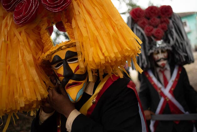 May 1, 2022: Portrait of a bonetero, the main character of the Afro-Mestizo Carnival in the town of Tuzamapan, Veracruz. - ZUMAqp1_ 20220501_zip_qp1_009 Copyright: xHectorxAdolfoxQuintanarxPerezx