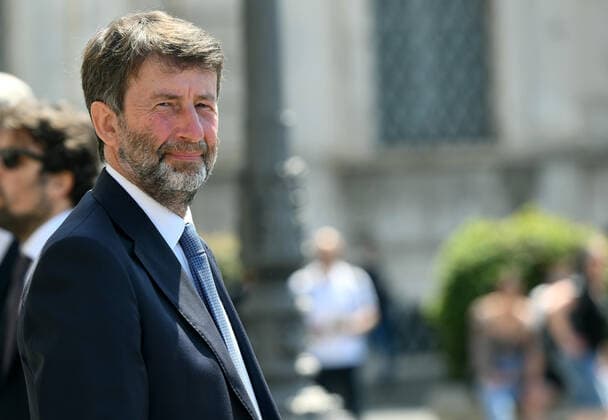 May 2, 2022, ROME: Italian Culture Minister, Dario Franceschini, leaves after the presentation of the David di Donatello Award 2022 at the Quirinale Palace in Rome, Italy, 02 May 2022. The David di Donatello award is a film prize presented annually to honor the best of Italian and foreign motion picture productions.ANSA ETTORE FERRARI ROME - ZUMAa110 20220502_zaf_a110_046 Copyright: xEttorexFerrarix
