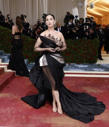 Katy Perry arrives on the red carpet for The Met Gala at The Metropolitan Museum of Art celebrating the Costume Institute opening of In America: An Anthology of Fashion in New York City on Monday, May 2, 2022.  NYP20220502210 JOHNxANGELILLO