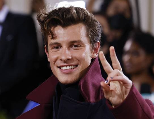 Shawn Mendes arrives on the red carpet for The Met Gala at The Metropolitan Museum of Art celebrating the Costume Institute opening of In America: An Anthology of Fashion in New York City on Monday, May 2, 2022.  NYP20220502335 JOHNxANGELILLO