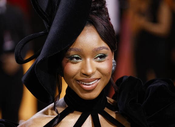 Normani arrives on the red carpet for The Met Gala at The Metropolitan Museum of Art celebrating the Costume Institute opening of In America: An Anthology of Fashion in New York City on Monday, May 2, 2022.  NYP20220502236 JOHNxANGELILLO