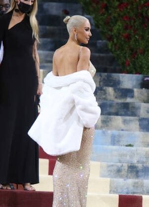 NEW YORK, NEW YORK - MAY 02: KIm Kardashian at The 2022 Met Gala Celebrating In America: An Anthology of Fashion at The Metropolitan Museum of Art on May 02, 2022 in New York City. Copyright: xRWx