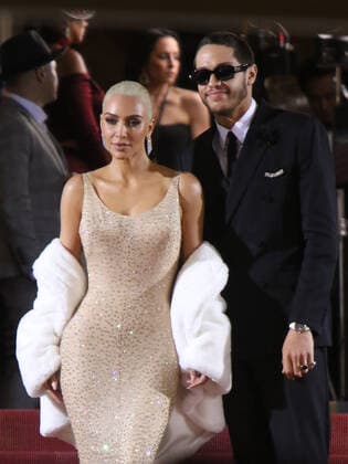 NEW YORK, NEW YORK - MAY 02: KIm Kardashian and Pete Davidson at The 2022 Met Gala Celebrating In America: An Anthology of Fashion at The Metropolitan Museum of Art on May 02, 2022 in New York City. Copyright: xRWx