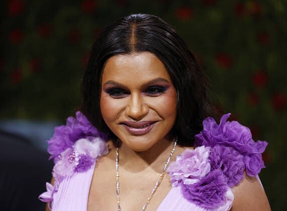 Mindy Kaling arrives on the red carpet for The Met Gala at The Metropolitan Museum of Art celebrating the Costume Institute opening of In America: An Anthology of Fashion in New York City on Monday, May 2, 2022.  NYP20220502326 JOHNxANGELILLO