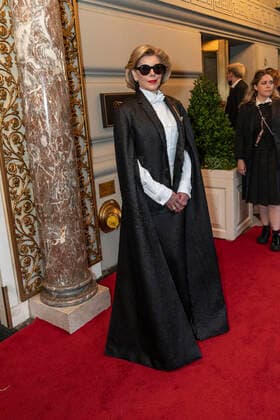 NY: Met Gala 2022 departures from The Pierre hotel Christine Baranski wearing dress by Thom Browne departs The Pierre Hotel for the 2022 Met Gala on a theme In America: An Anthology of Fashion with dress code calls for gilded glamour New York New York United States Copyright: LevxRadin