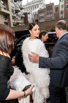 NY: Met Gala 2022 departures from The Pierre hotel Eiza Gonzalez wearing dress by Michael Kors departs The Pierre Hotel for the 2022 Met Gala on a theme In America: An Anthology of Fashion with dress code calls for gilded glamour New York New York United States Copyright: LevxRadin
