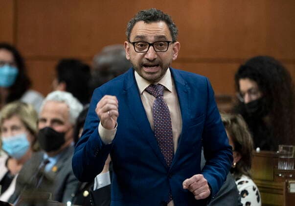 May 3, 2022, Ottawa, ON, Canada: Minister of Transport Omar Alghabra rises during Question Period, Tuesday, May 3, 2022 in Ottawa. Ottawa Canada  - ZUMAc35_ 20220503_zaf_c35_117 Copyright: xAdrianxWyldx
