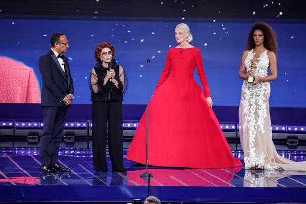 May 3, 2022, ROME, Italia: Italian actress Giovanni Ralli at Cinecitta studios receives award David to Career during the 67th edition of the David di Donatello Awards, in Rome, Italy, 3 May 2022. ANSA GIUSEPPE LAMI ROME Italia  - ZUMAa110 20220503_zaf_a110_010 Copyright: xGiuseppexLamix